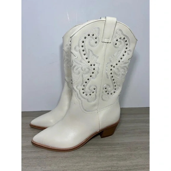 NEW Dolce Vita Sula Off White Leather 7.5